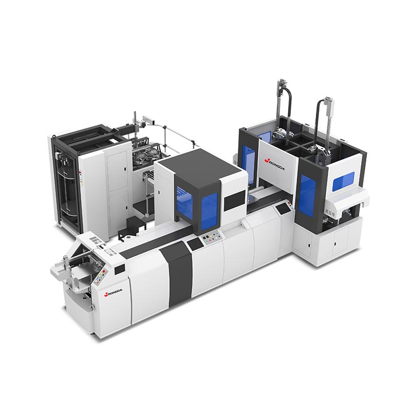 Automatyczna maszyna do produkcji sztywnych pudełek z podwójną stacją